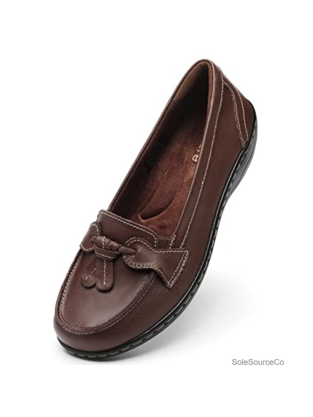 Genuine Leather Loafers Slip-On Tassel Dress Shoes Work Office
